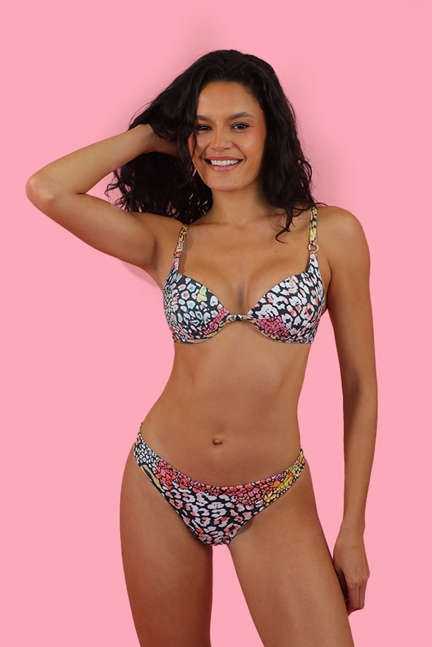 Brava Latin Ruched Bikini Bottom Reversible to Rose Pink