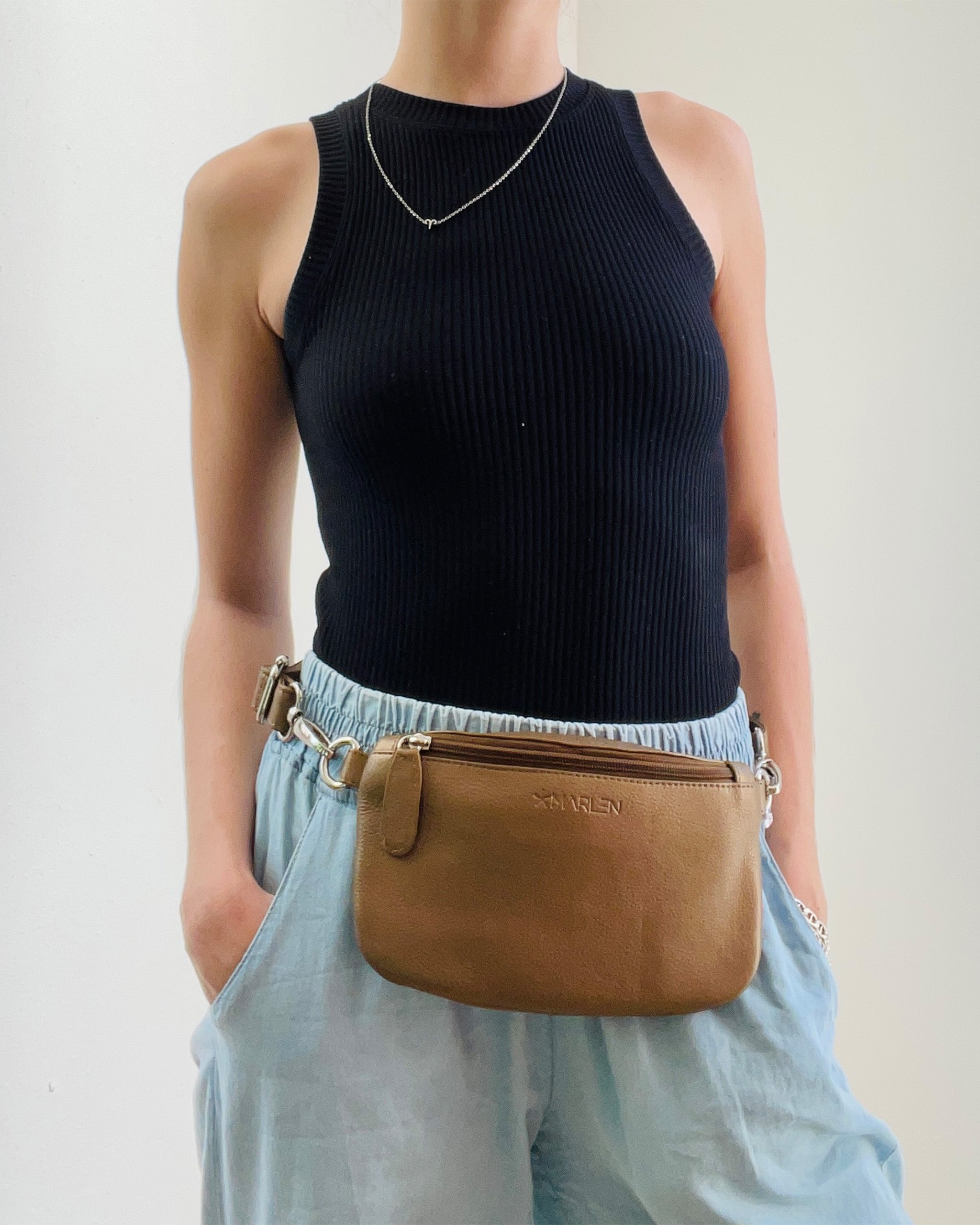 Milan Waistpack - Bronze Metallic Leather – MARLEN