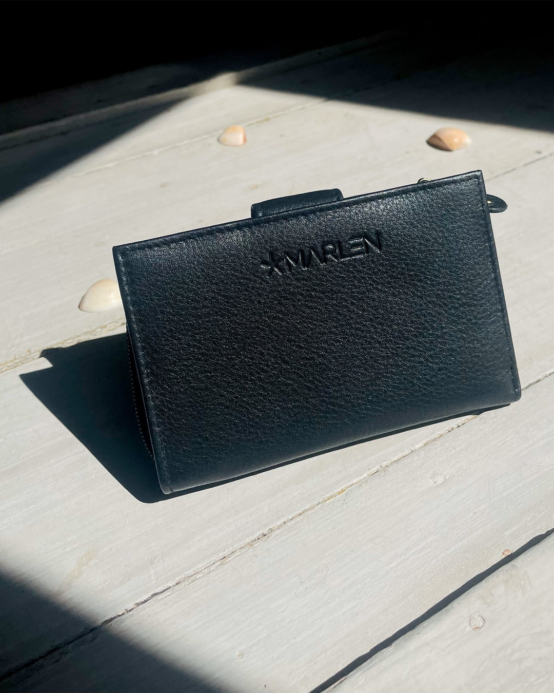 Paris Medium Wallet - Black Leather