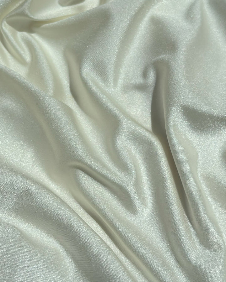 Shimmer Halter Triangle Bikini Top - Pearl Reversible to White