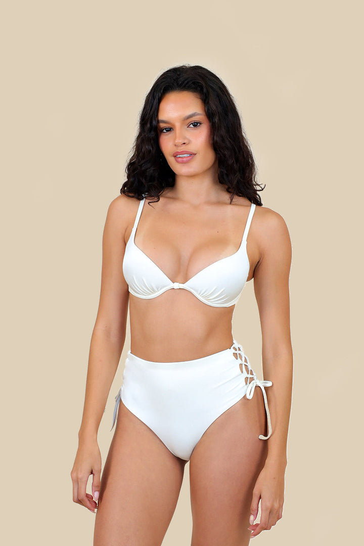 Shimmer Underwire Bikini Top - Pearl