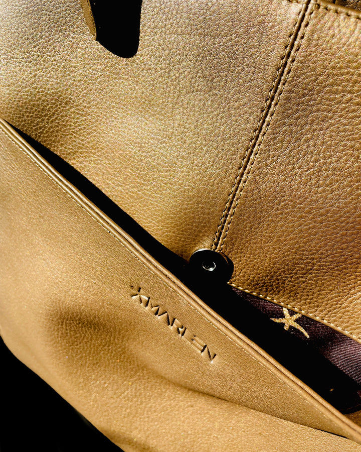 Traveler Handbag - Bronze Metallic Leather