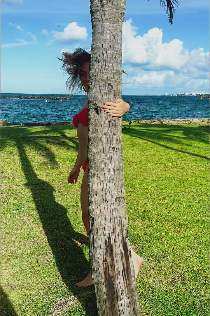 Ultra Timeless Bikini Bottom - Mandarin Red Reversible to Fuchsia